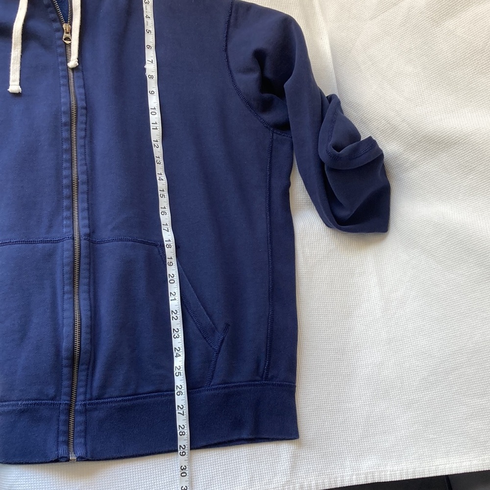 VTG Polo Ralph Lauren Hoodie Navy Sweatshirt Fleece Full Zip Thermal Hood Sz XXL - Picture 8 of 11